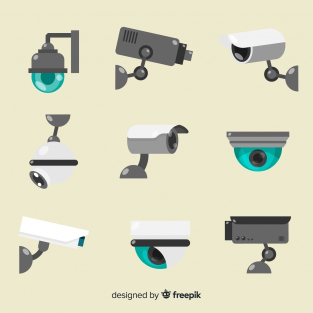 626x626 Security Camera Collection Vector Free Download