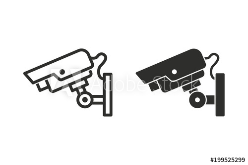 500x334 Security Camera Vector Icon