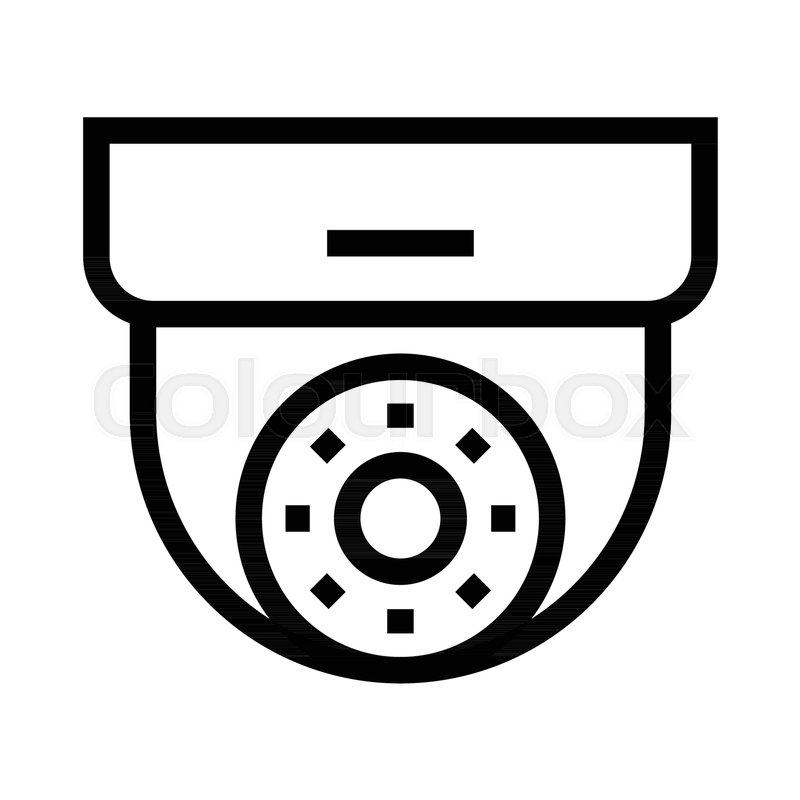 800x800 Security Camera Vector Line Icon Stock Vector Colourbox