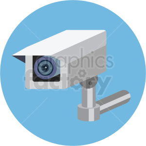 300x300 Security Camera Vector Flat Icon Clipart With Circle Background