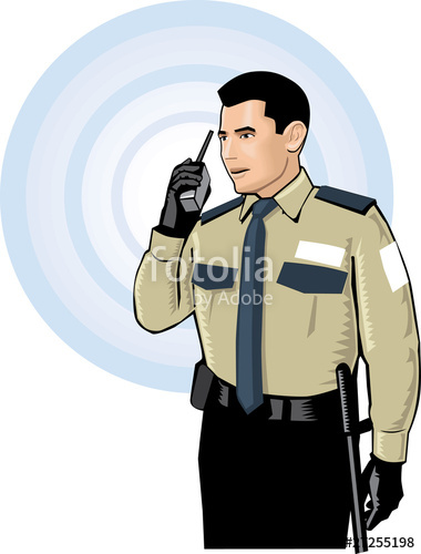 380x500 Security Guard Communicating Stock Image And Royalty Free Vector