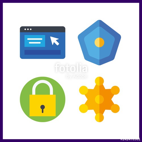 500x500 Security Icon Vector Illustration Security Set Shield