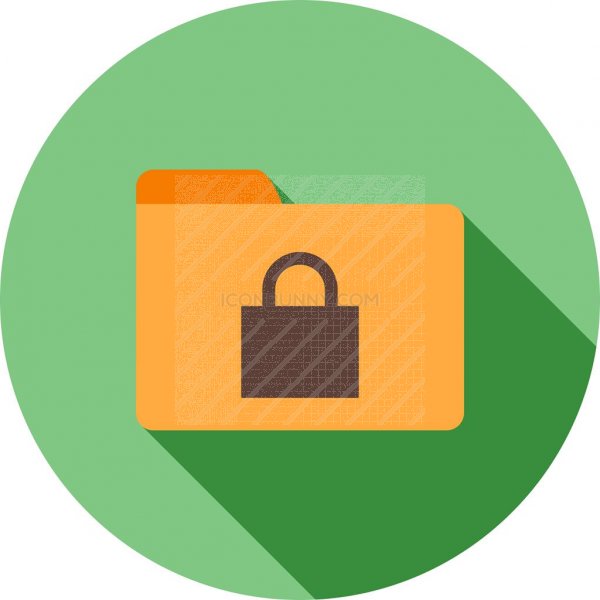 600x600 Secure Folder Flat Shadowed Icon