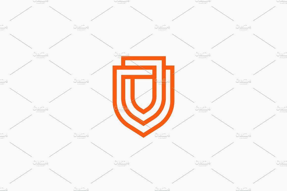 1160x772 Linear Shield Armor Security Vector Logo Design