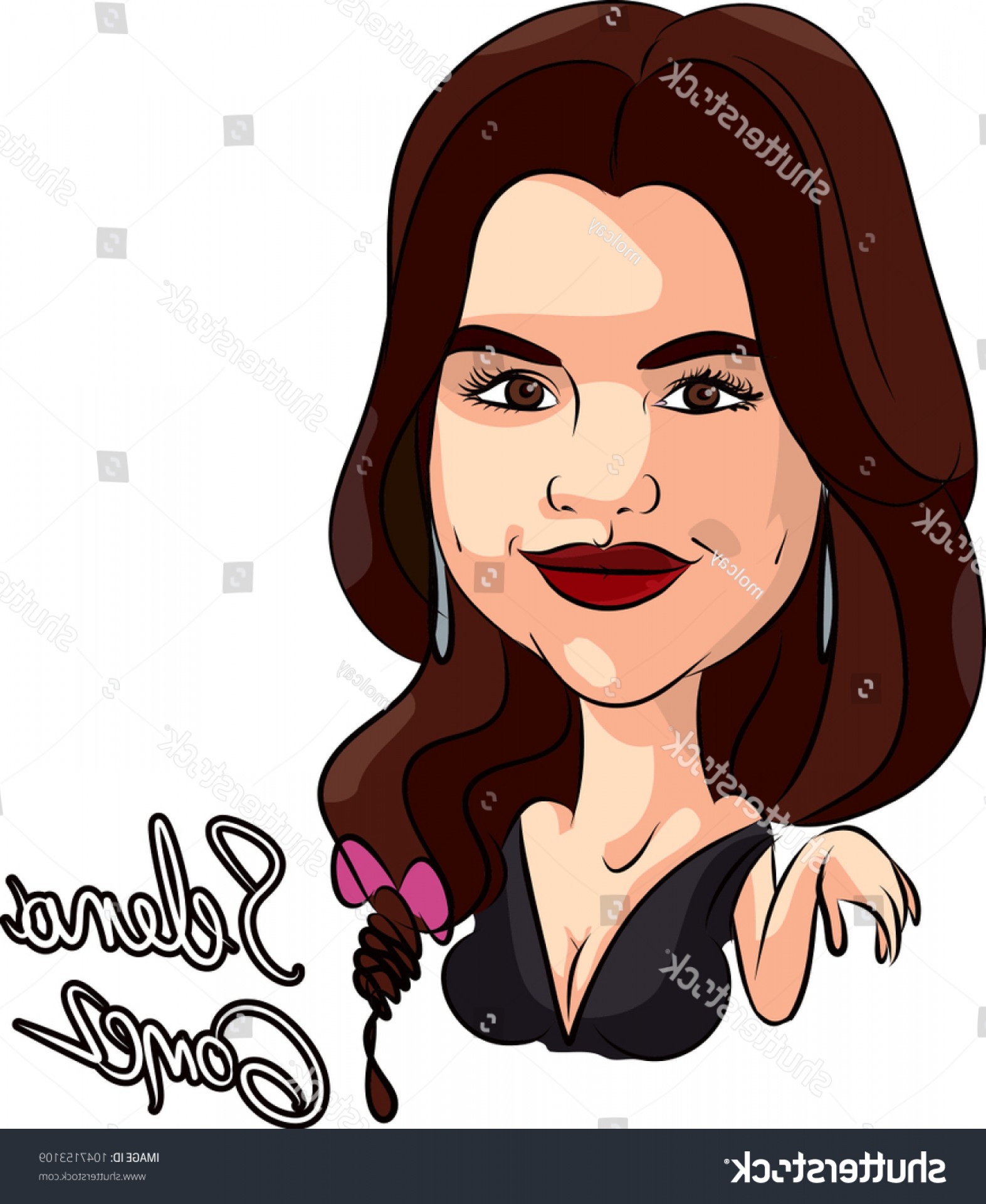 Selena Gomez Famous Person Cartoon Portreit Soidergi 1573x1920 Selena Gomez Famous Person Cartoon Portreit Soidergi