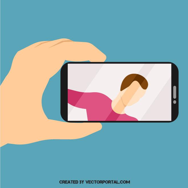 Selfie Photo Vector Image 660x660 Selfie Photo Vector Image