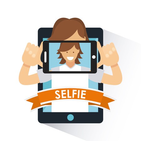 Selfie Concept Design, Vector Illustration Graphic Royalty 450x450 Selfie Concept Design, Vector Illustration Graphic Royalty