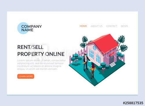 500x366 Real Estate Sell And Rent Property House Concept Vector Design