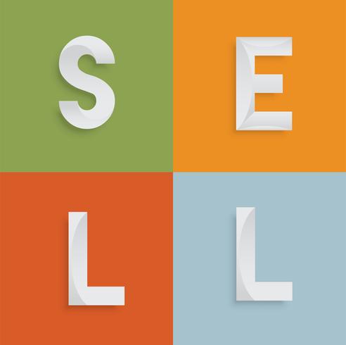 492x490 Sell' Four Letter Word For Websites, Illustration, Vector