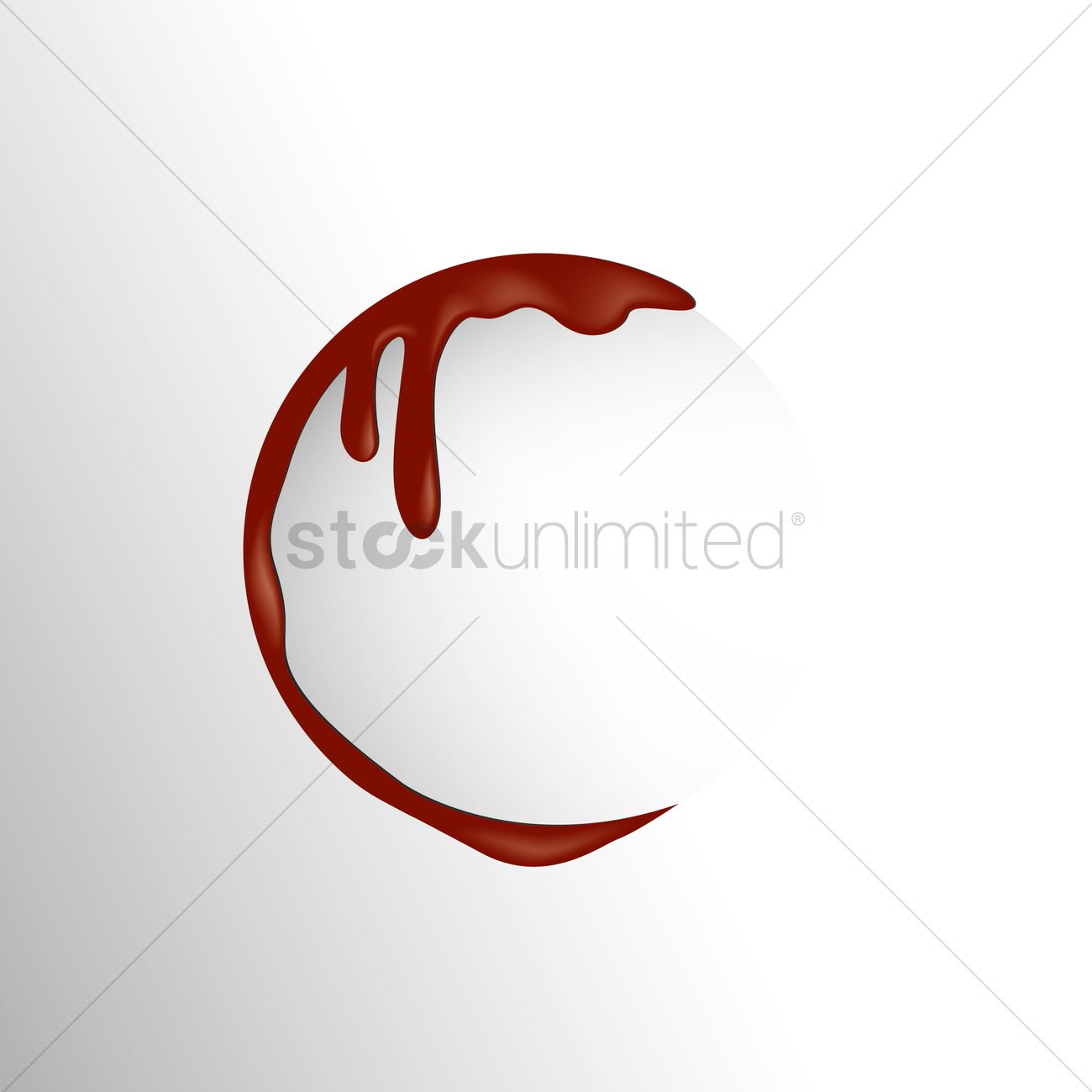 1300x1300 Semi Circle Blood Wound Vector Image