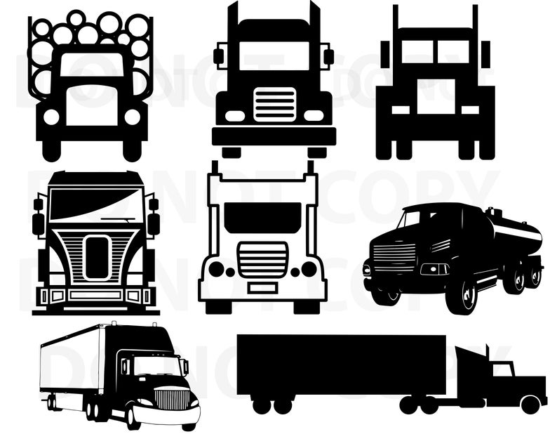 794x635 Semi Truck Bundle Truck For Cricut Design Etsy