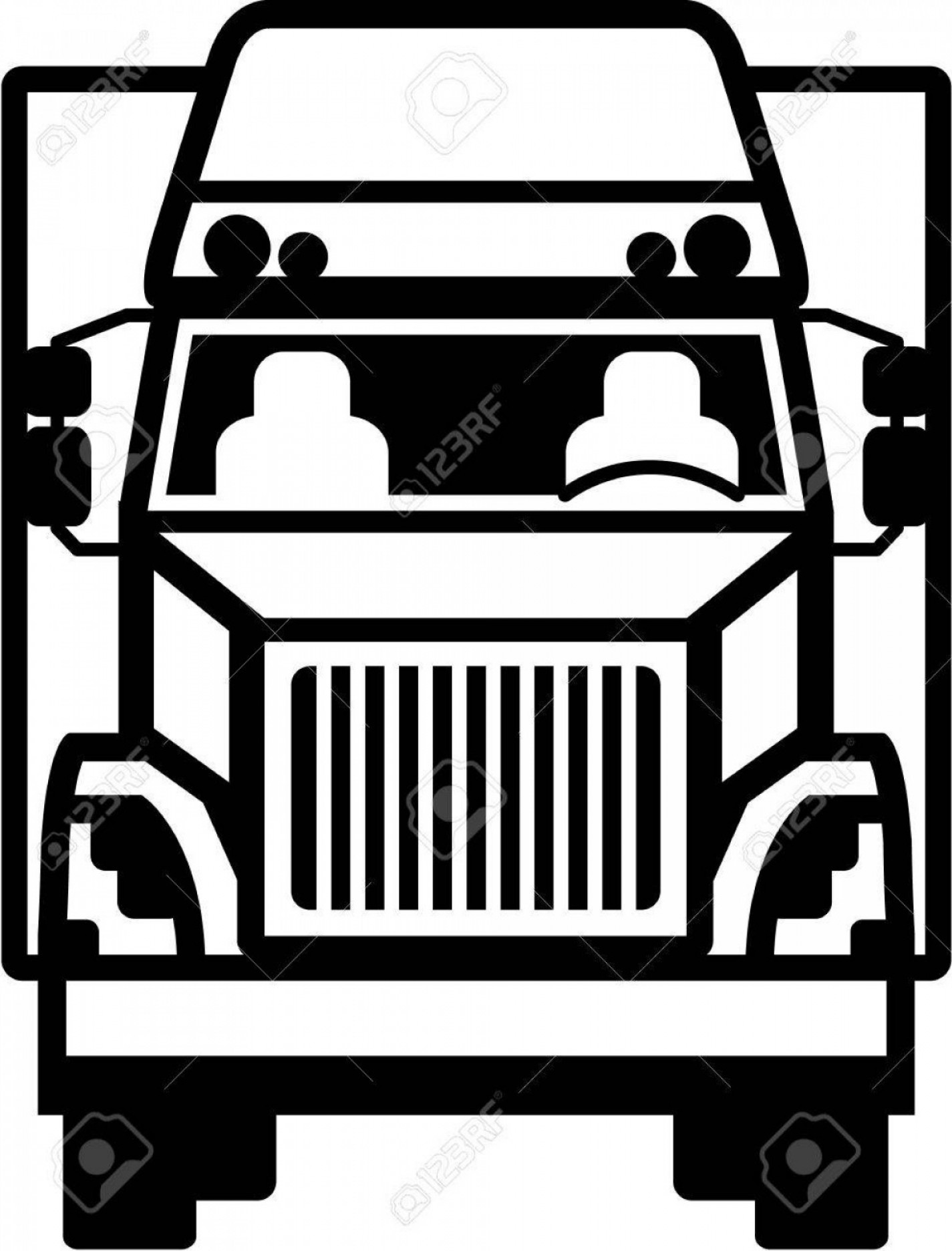 1425x1872 Fronts Semi Trucks Vector Clip Art Hoodamathrun