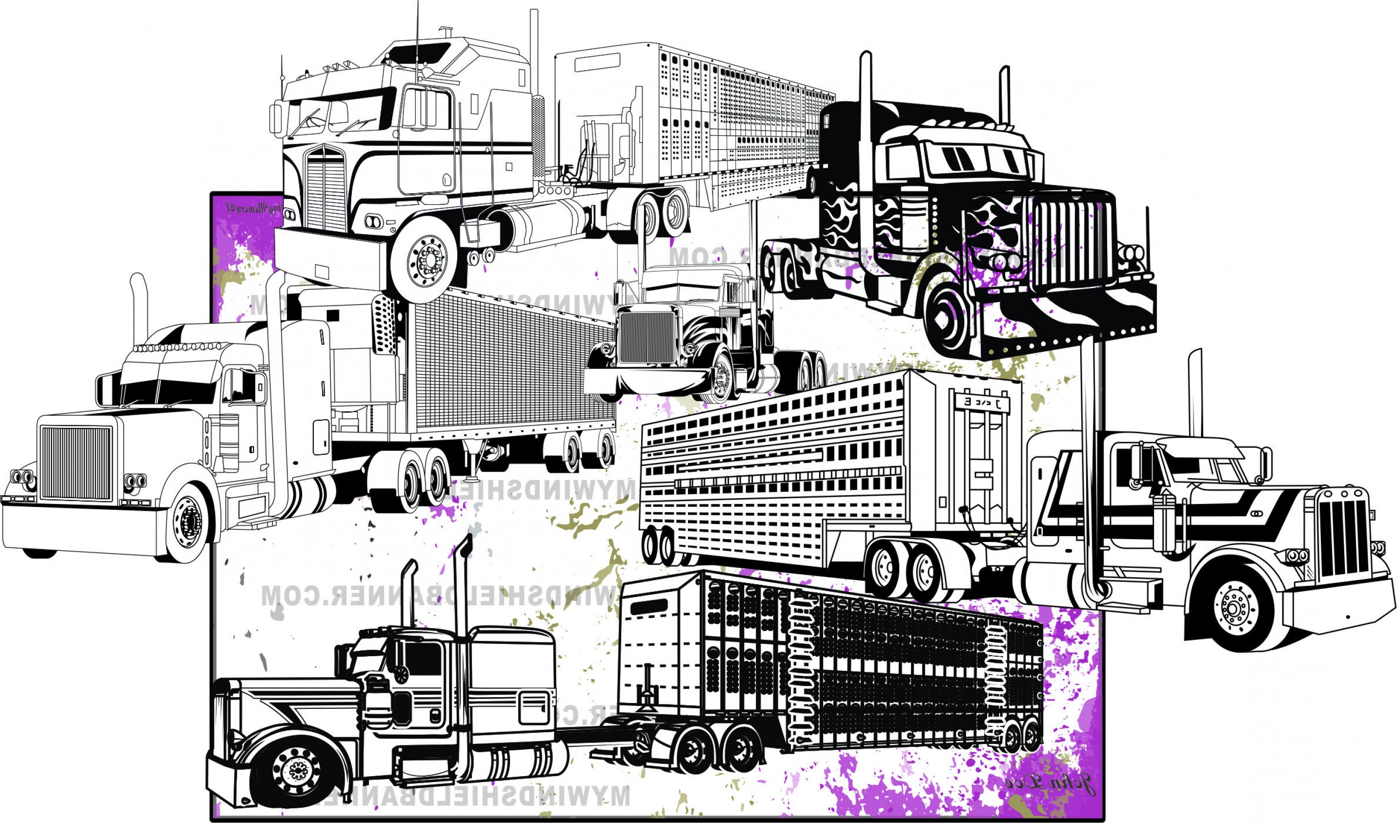 2863x1687 Of A Kind Set Of Semi Trailer Vector Boozeworthy