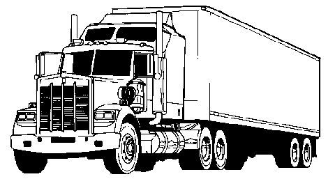480x257 Semi Truck Clip Art Black And White Free Printable Black Art