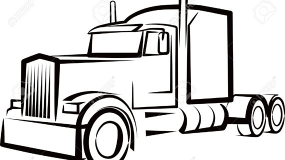 570x320 Collection Of 'semi Truck Silhouette' Download More Than