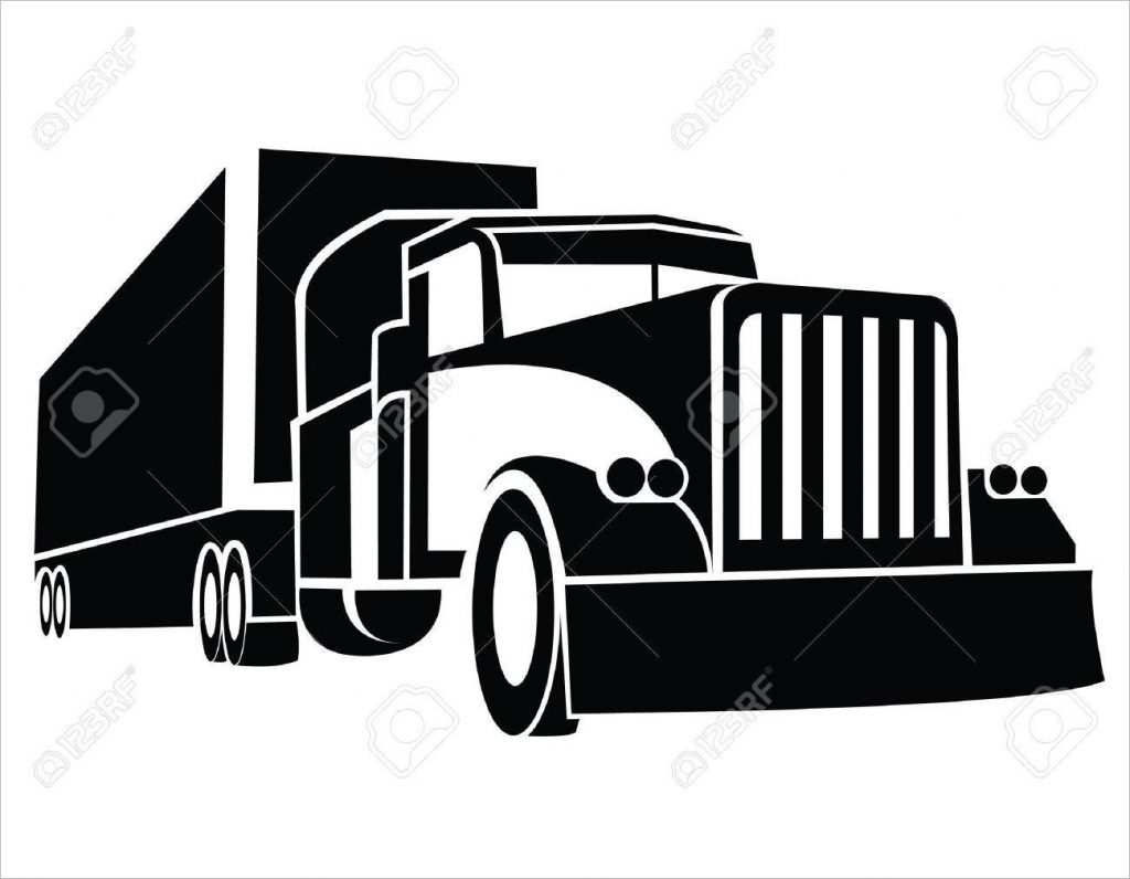 1024x796 Semi Truck Vector Awesome Semi Truck Clip Art Vector Drawing Floor
