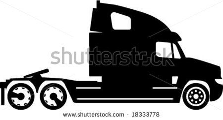 450x244 Semi Truck Silhouette Artwork Semi Silhouette Clip Art