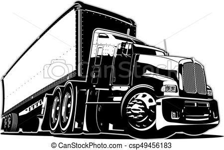 450x302 Cartoon Semi Truck Vector
