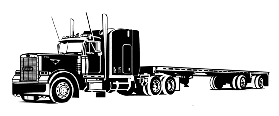 575x240 Collection Of 'semi Truck Line Drawing' Download More Than