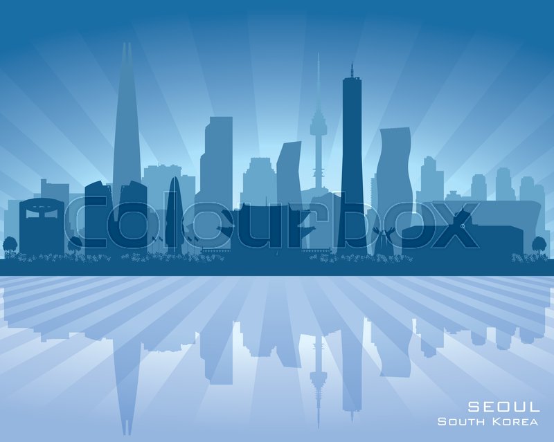 Seoul South Korea City Skyline Vector Stock Vector Colourbox 800x639 Seoul South Korea City Skyline Vector Stock Vector Colourbox