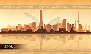 Seoul City Skyline Silhouette Background 300x180 Seoul City Skyline Silhouette Background