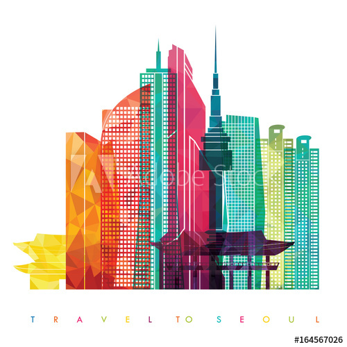 Seoul Detailed Skyline Vector Illustration 500x500 Seoul Detailed Skyline Vector Illustration