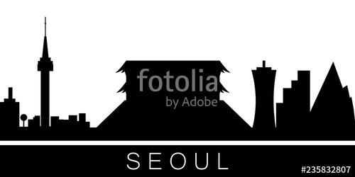 Seoul Detailed Skyline Vector Postcard Illustration Stock Image 500x250 Seoul Detailed Skyline Vector Postcard Illustration Stock Image