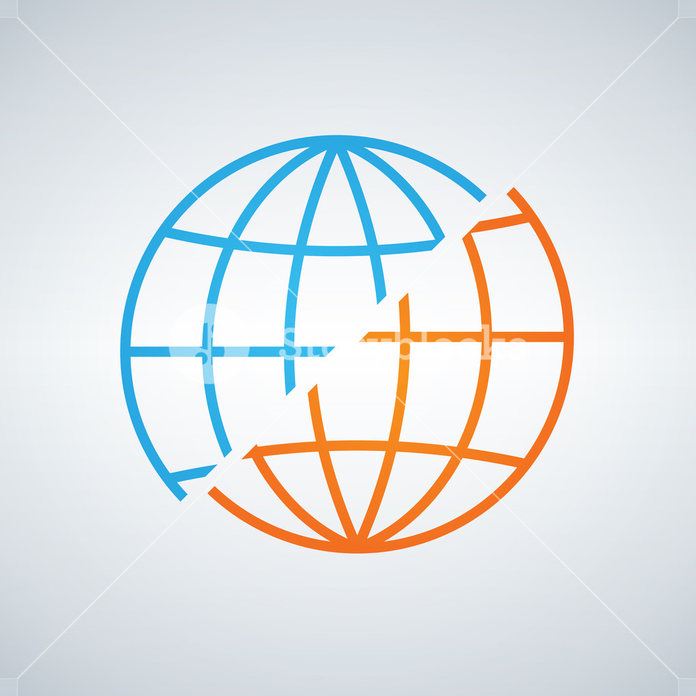 Blue And Orange Shifted Or Devided World Globe Icon War Or Peace 1000x1000 Blue And Orange Shifted Or Devided World Globe Icon War Or Peace