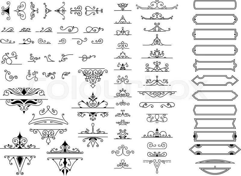 Various Vintage Decor And Separation Stock Vector Colourbox 800x587 Various Vintage Decor And Separation Stock Vector Colourbox