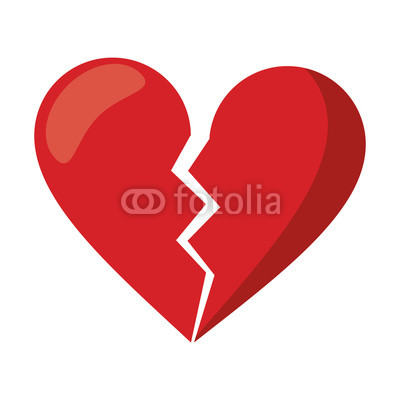 Red Heart Broken Sad Separation Vector Illustration Buy 400x400 Red Heart Broken Sad Separation Vector Illustration Buy