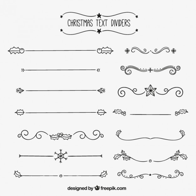 Hand Drawn Christmas Text Dividers Vector Free Download 626x626 Hand Drawn Christmas Text Dividers Vector Free Download