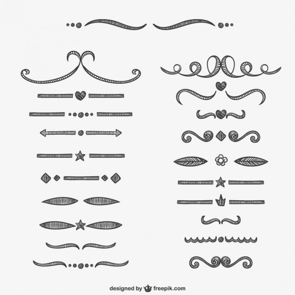 Calligraphic Separators Free Vectors 600x600 Calligraphic Separators Free Vectors