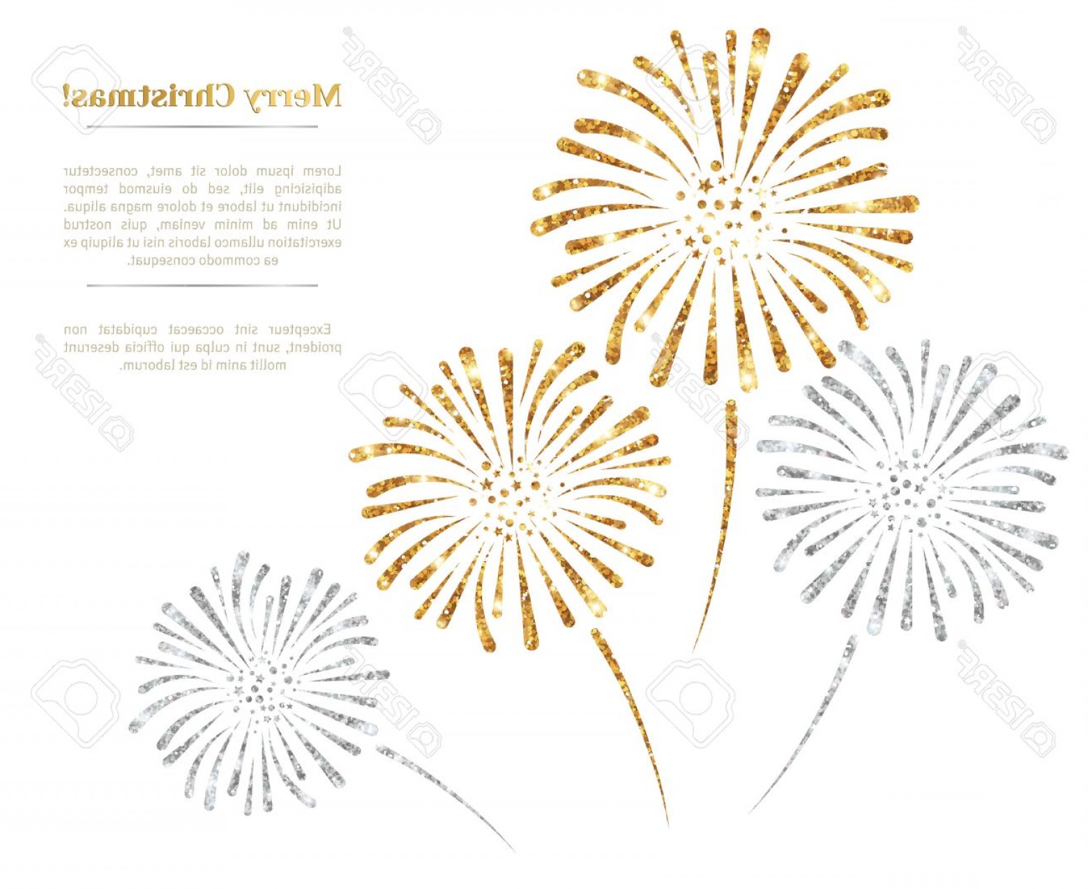 1560x1275 Photostock Vector Vector Gold And Silver Fireworks On White