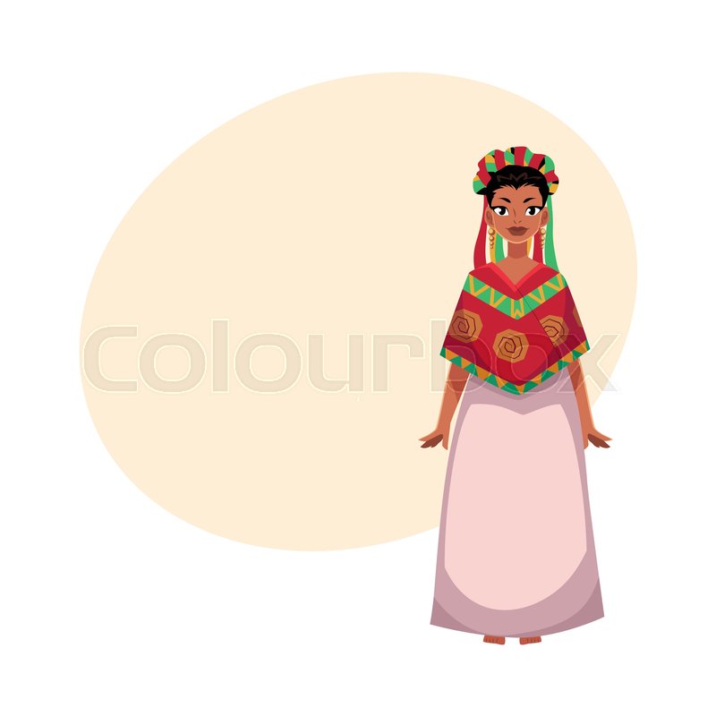Mexican Woman In National Clothes, Stock Vector Colourbox 800x800 Mexican Woman In National Clothes, Stock Vector Colourbox
