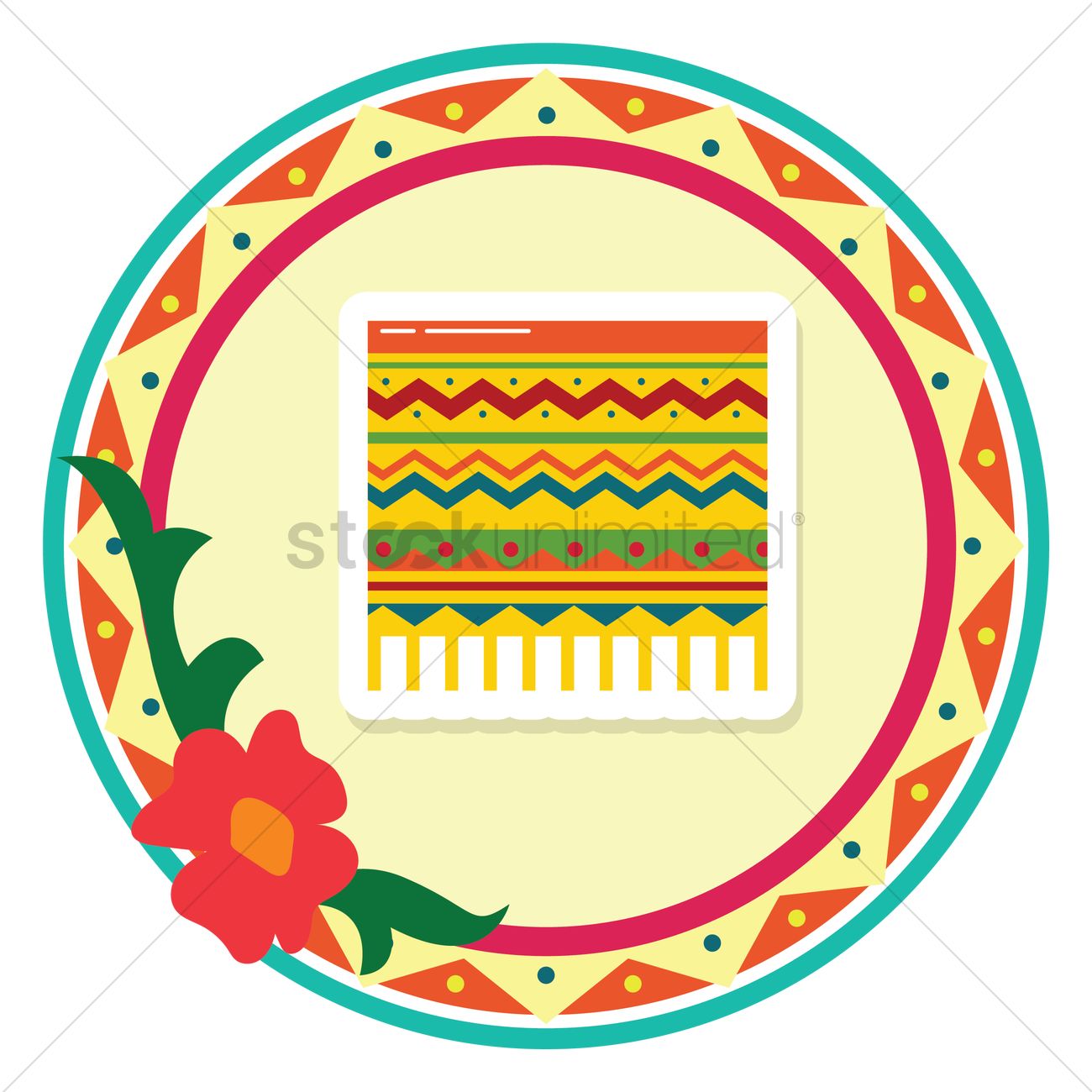Serape Vector Image 1300x1300 Serape Vector Image