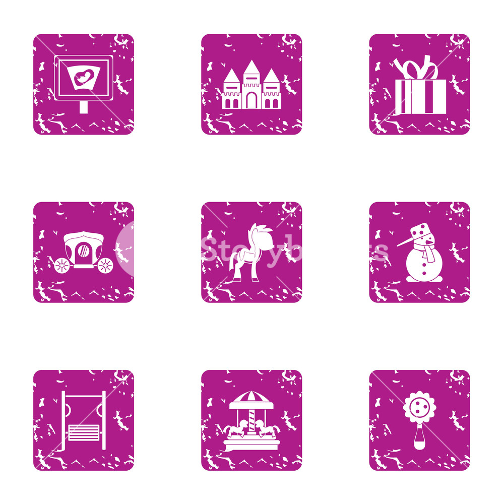 1000x1000 Serenity Icons Set Grunge Set Of Serenity Vector Icons For Web