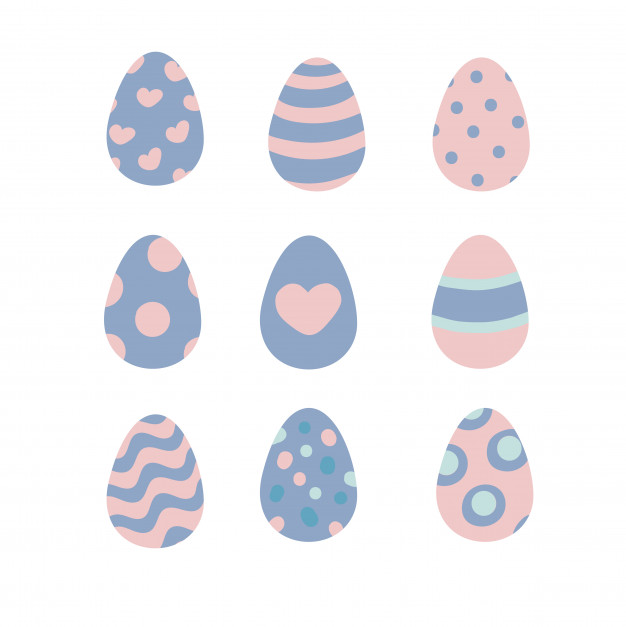626x627 Set Of Rose Quartz And Serenity Vector Easter Eggs Vector