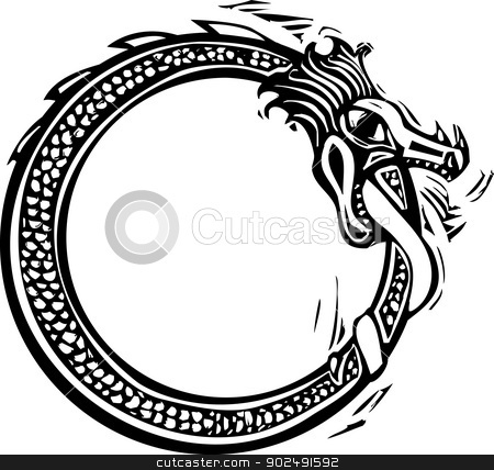 450x428 Midgard Serpent Stock Vector