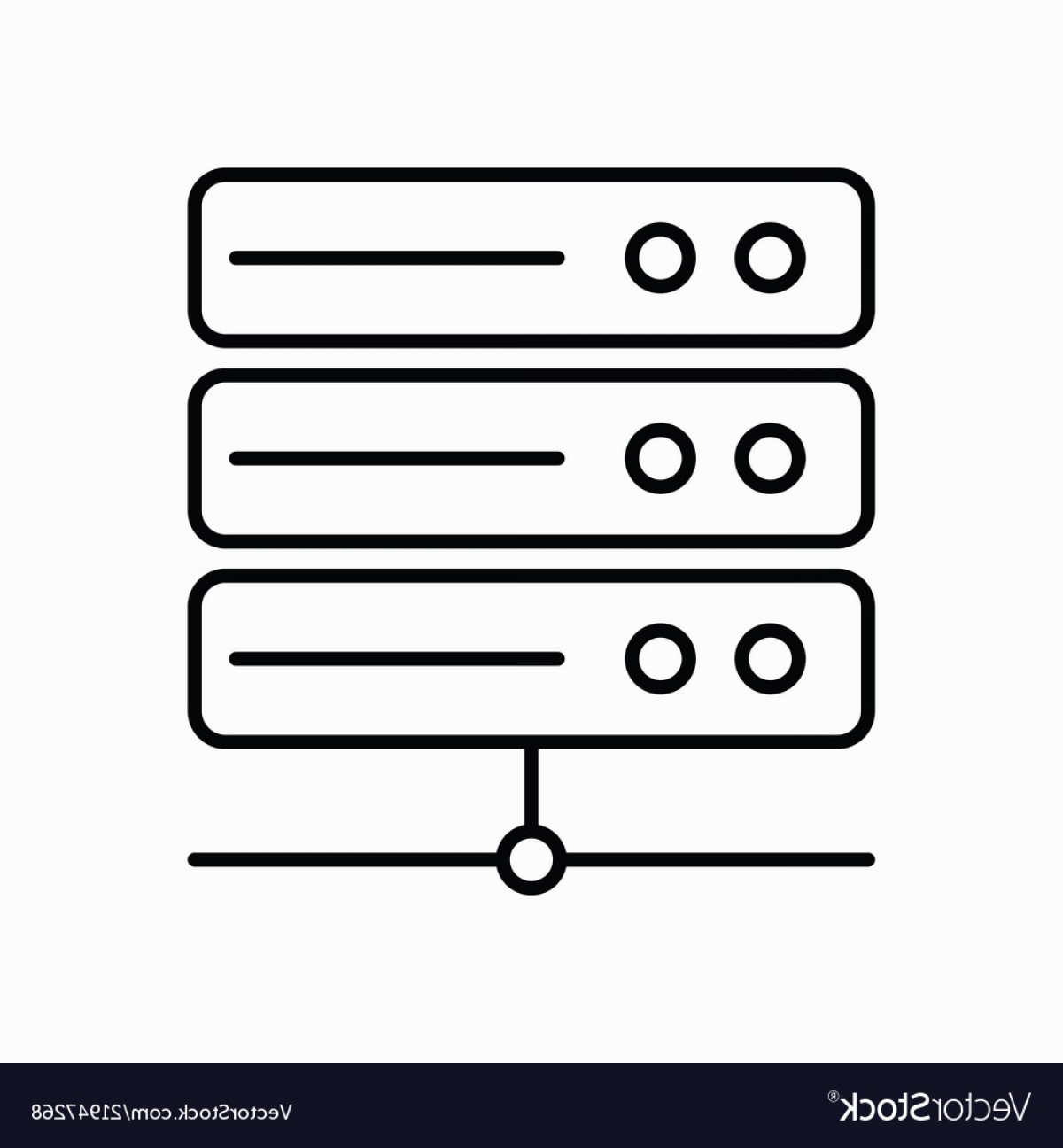 1200x1296 Server Icon With Line Style And White Background Vector Newwaysys