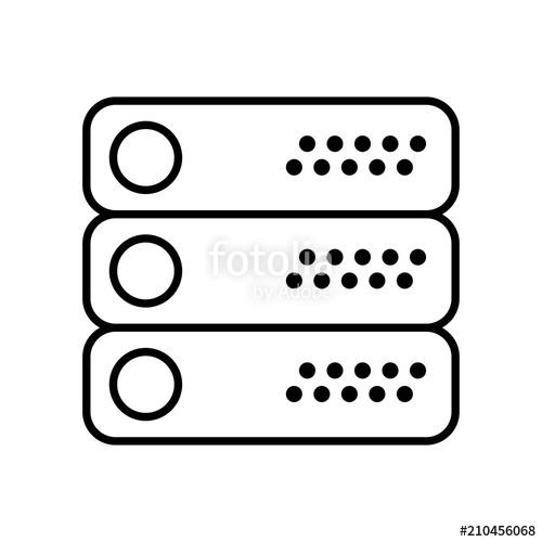 500x500 Server Icon Vector Icon Simple Element Illustration Server