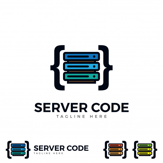 626x626 Server With Code Icon Vector Vector Premium Download