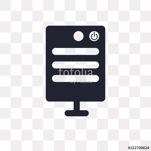 500x500 Server Icon On Transparent Background Modern Icons Vector