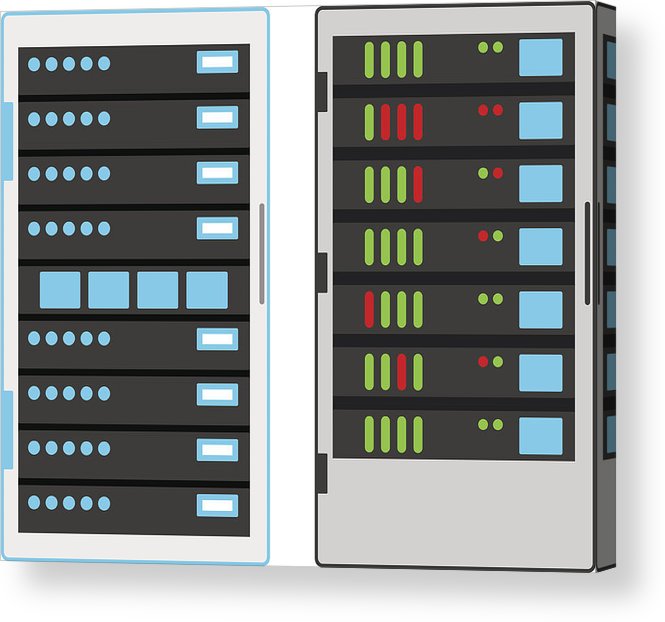 665x622 Computer Server Icon Vector Illustration Acrylic Print