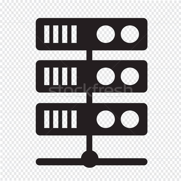 600x600 Computer Server Icon Vector Illustration Kiddaikiddee