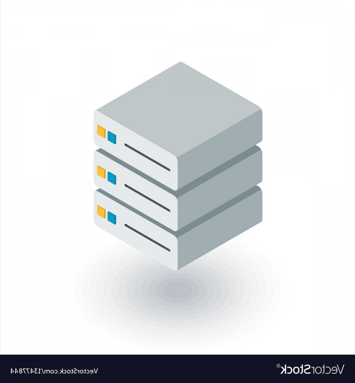 1200x1296 Data Center Server Isometric Flat Icon D Vector Savoyuptown