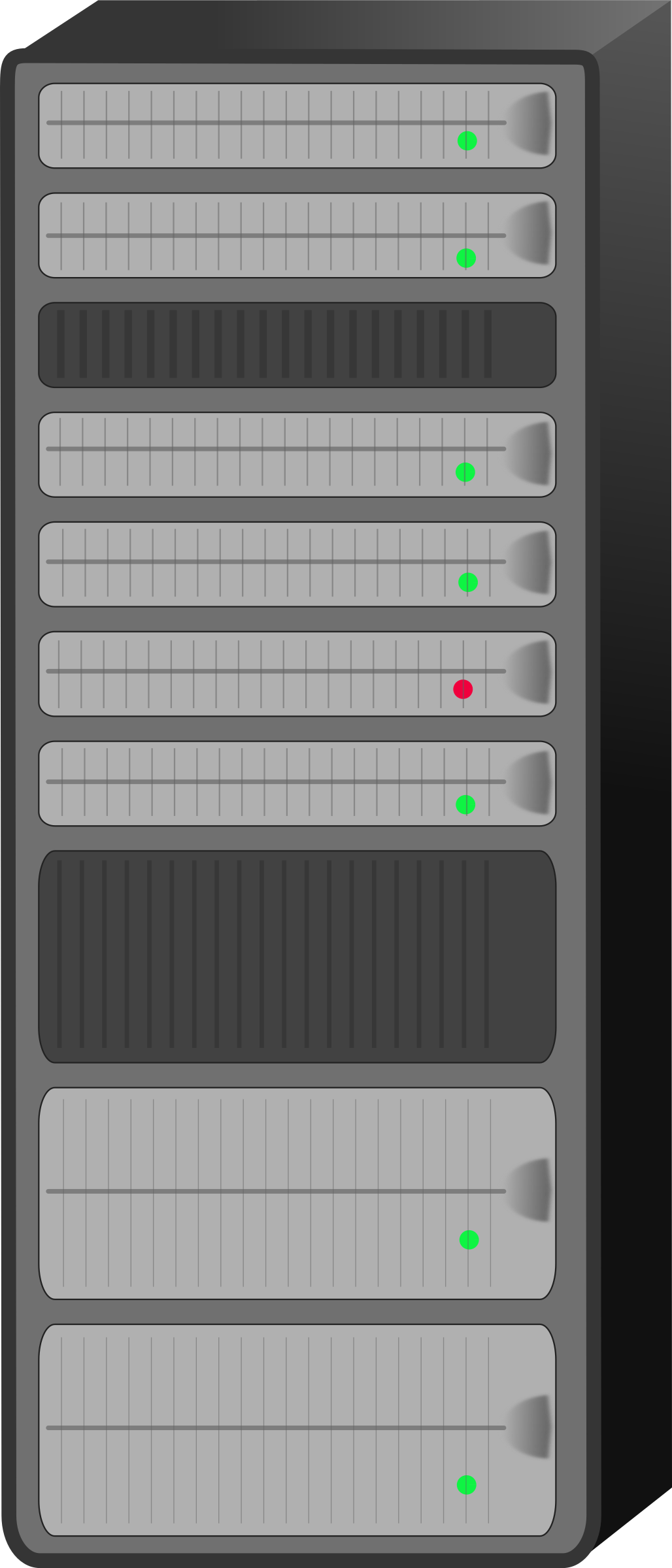 1028x2400 Server Rack Vector Clipart Image