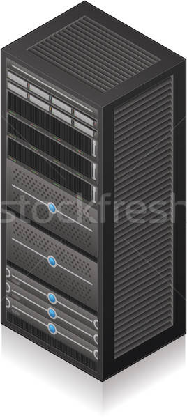 268x600 Server Rack Vector Illustration Vectorminator
