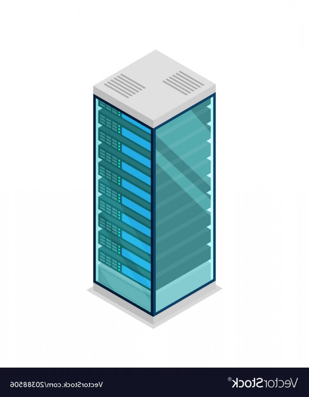 1009x1296 Network Server Rack Isometric D Icon Vector Catamart
