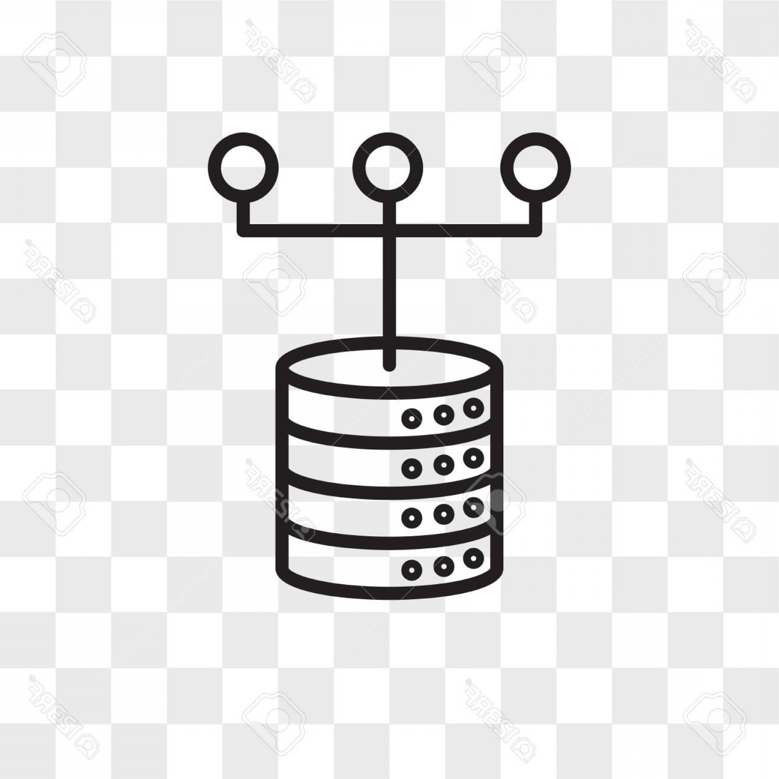 1560x1560 Photostock Vector Server Vector Icon Isolated On Transparent