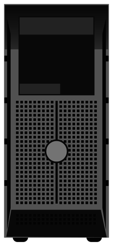 230x500 Poweredge Tower Server Vector Illustration